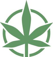 design de logotipo de maconha vetor