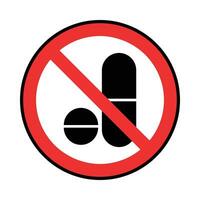 Proibido a partir de carregando medicamento, vetor isolado em branco fundo.