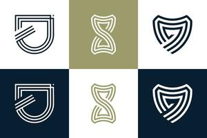escudo logotipo Projeto vetor coleção com criativo elemento conceito