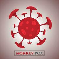 macaco varíola vírus, vetor ilustração do plano estilo vírus surto pandemia logotipo Projeto