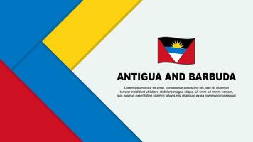 Antígua e barbuda bandeira abstrato fundo Projeto modelo. Antígua e barbuda independência dia bandeira desenho animado vetor ilustração. Antígua e barbuda ilustração