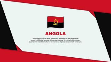 Angola bandeira abstrato fundo Projeto modelo. Angola independência dia bandeira desenho animado vetor ilustração. Angola independência dia