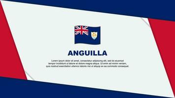 anguila bandeira abstrato fundo Projeto modelo. anguila independência dia bandeira desenho animado vetor ilustração. anguila independência dia