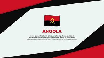 Angola bandeira abstrato fundo Projeto modelo. Angola independência dia bandeira desenho animado vetor ilustração. Angola