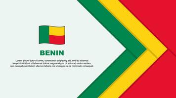 benin bandeira abstrato fundo Projeto modelo. benin independência dia bandeira desenho animado vetor ilustração. benin desenho animado