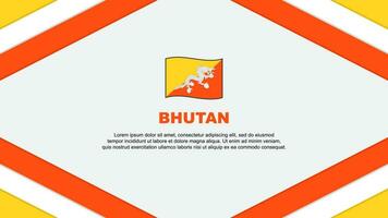 Butão bandeira abstrato fundo Projeto modelo. Butão independência dia bandeira desenho animado vetor ilustração. Butão modelo