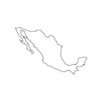 mapa do México ícone vetor