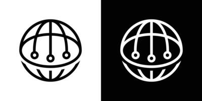 global tecnologia logotipo Projeto ícone vetor ilustração