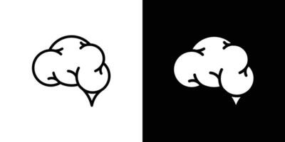 cérebro logotipo criativo linha ícone vetor ilustração 11