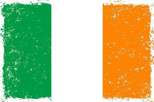 Irlanda bandeira grunge angustiado estilo vetor