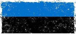Estônia bandeira grunge angustiado estilo vetor