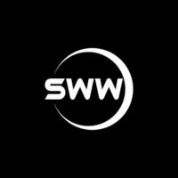 sww carta logotipo projeto, inspiração para uma único identidade. moderno elegância e criativo Projeto. marca d'água seu sucesso com a impressionante isto logotipo. vetor