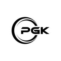 pgk carta logotipo projeto, inspiração para uma único identidade. moderno elegância e criativo Projeto. marca d'água seu sucesso com a impressionante isto logotipo. vetor