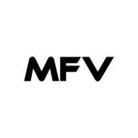 mfv carta logotipo projeto, inspiração para uma único identidade. moderno elegância e criativo Projeto. marca d'água seu sucesso com a impressionante isto logotipo. vetor