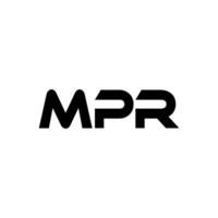 MPR carta logotipo projeto, inspiração para uma único identidade. moderno elegância e criativo Projeto. marca d'água seu sucesso com a impressionante isto logotipo. vetor