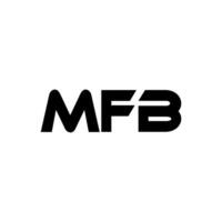mfb carta logotipo projeto, inspiração para uma único identidade. moderno elegância e criativo Projeto. marca d'água seu sucesso com a impressionante isto logotipo. vetor