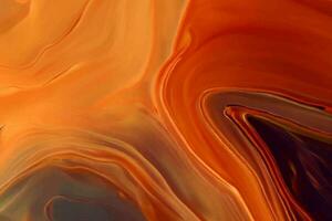 abstrato laranja Preto mármore textura fundo. tigre arte tinta líquido padronizar vetor