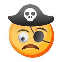 emoticon pirata discórdia vetor