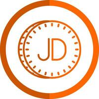 jordaniano dinar vetor ícone Projeto