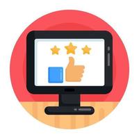 feedback e classificação online vetor