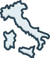 cor ícone para italia vetor