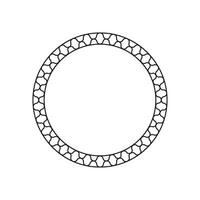 círculo quadro, Armação com linha estilo 2 vetor