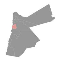 madaba governadoria mapa, administrativo divisão do Jordânia. vetor