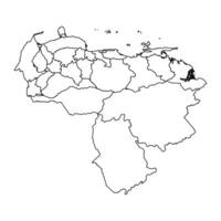 Venezuela mapa com administrativo divisões. vetor