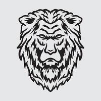 desenho de cabeça de leão vetor