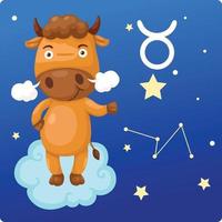 signos do zodíaco - ilustração de touro vetor