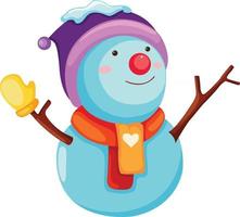 snowman.illustration em fundo branco vetor