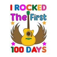 Eu abalou a primeiro 100 dias. 100 dias escola camiseta Projeto. vetor