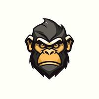 chimpanzé mascote logotipo modelo vetor ícone ilustração Projeto