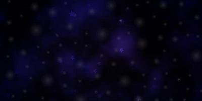 fundo vector roxo escuro com estrelas pequenas e grandes.