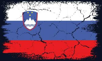 livre vetor plano Projeto grunge eslovénia bandeira fundo