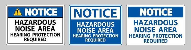 aviso sinal de proteção auditiva de área de ruído perigoso necessária vetor