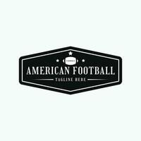 americano futebol logotipo Projeto vintage retro carimbo vetor