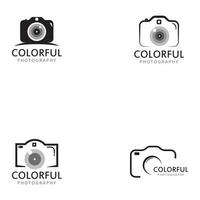 vetor de design de logotipo de lente de câmera fotográfica