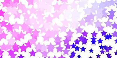 fundo vector rosa claro roxo com estrelas pequenas e grandes.