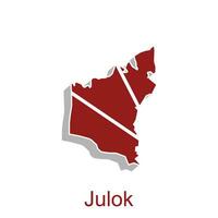 mapa cidade do julok ilustração projeto, mundo mapa internacional vetor modelo com esboço gráfico esboço estilo isolado em branco fundo