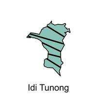 mapa do idi tunong cidade ilustração Projeto modelo, adequado para seu companhia vetor