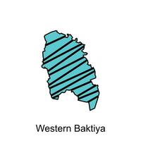 mapa do ocidental baktiya cidade ilustração Projeto modelo, adequado para seu companhia vetor