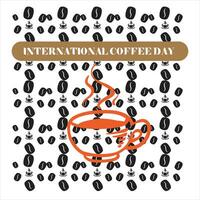 nacional café dia vetor ilustração. feliz nacional café dia Projeto
