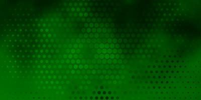 textura vector verde escuro com círculos.