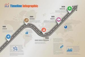 ilustração em vetor modelo infográfico roteiro de negócios