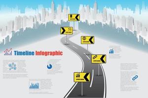 ilustração em vetor modelo infográfico roteiro de negócios