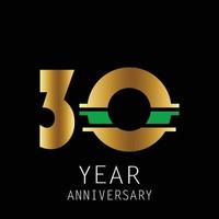 Vetor de logotipo de aniversário de 30 anos