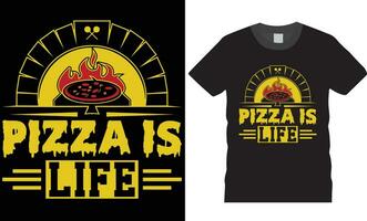 pizza t camisa Projeto. pizza vetor