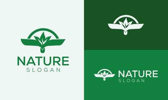 criativo lindo mundo natureza logotipo Projeto vetor