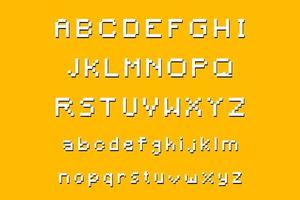 fonte moderna do alfabeto pixelizada de a a z vetor